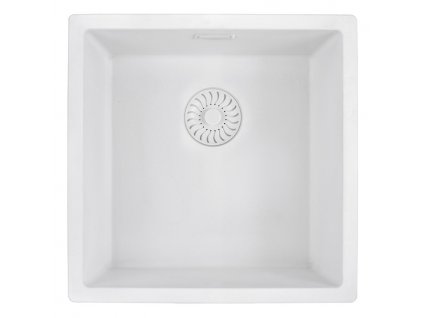DŘEZ CARESSI WHITE LINE CAGRPP40WH-FL ULOŽENÍ DO ROVINY